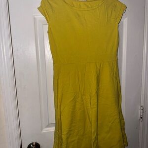 Chic Yellow Cap Sleeve Mini Dress